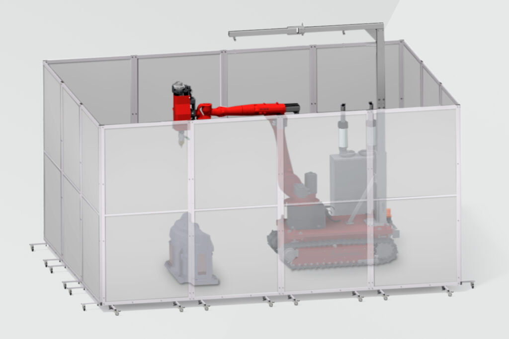 Construction model of the certified laser safety barriers