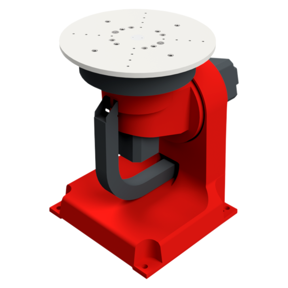 Turn/tilt table with 1 and 2 axes for positioning