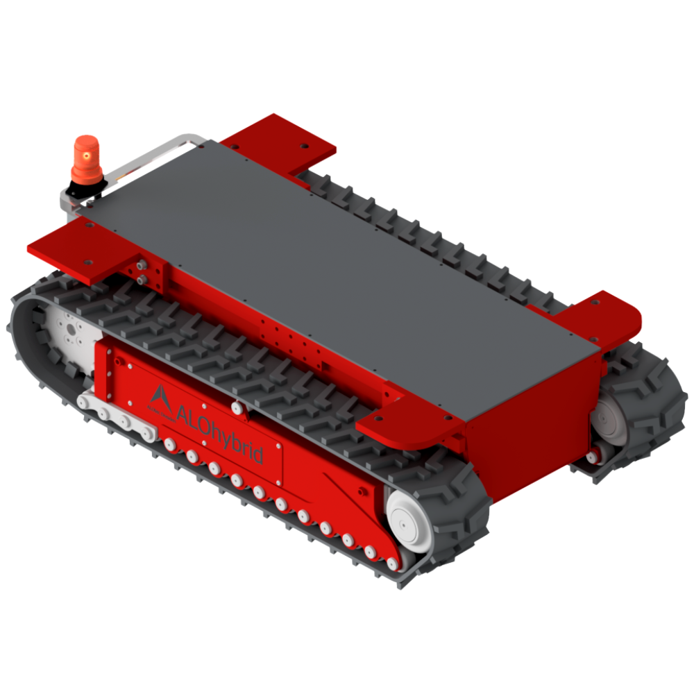 Crawler unit with remote control for mobile use