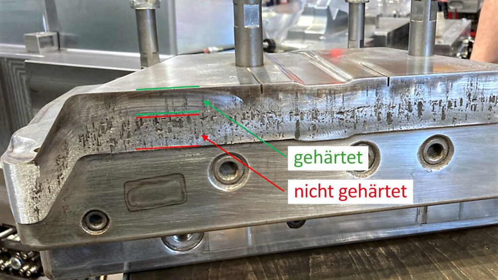 Laser hardening - Component with and without wear