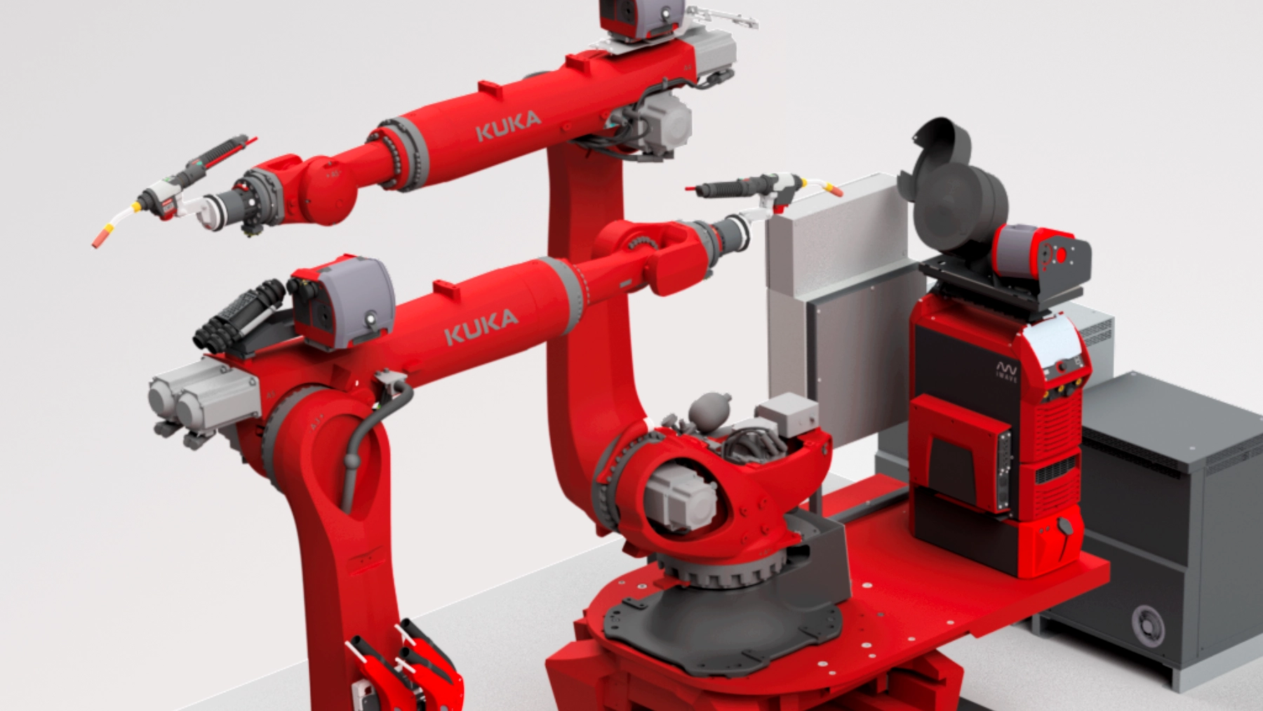 2 kollaborierende Roboter