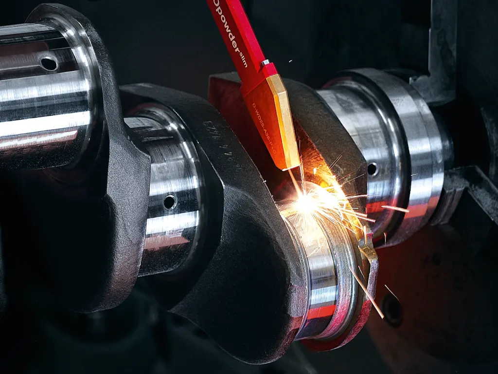 Reparatur mittels Laserauftragschweißen einer Kurbelwelle